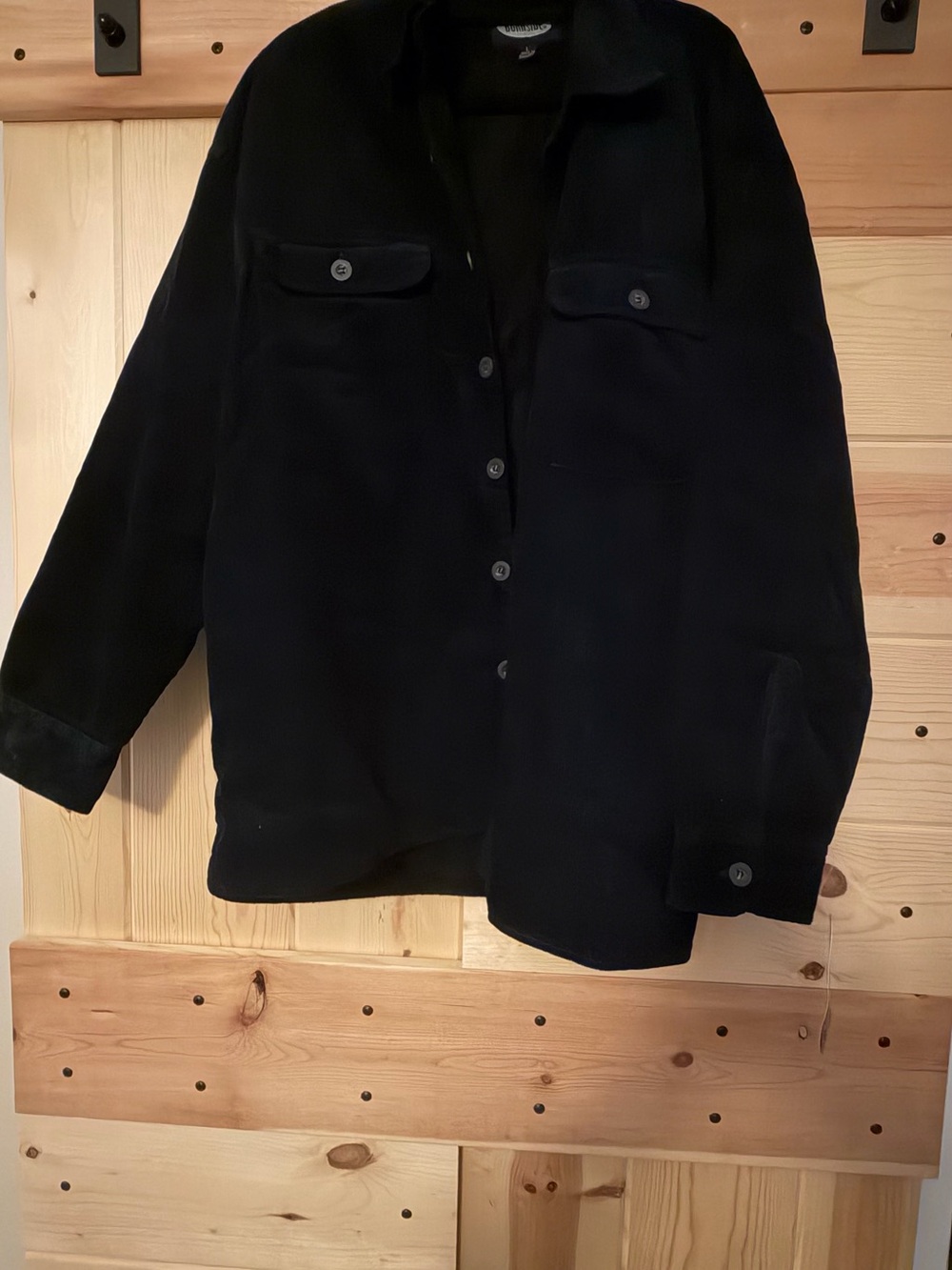 burnside Black Button-Front Utility Jacket